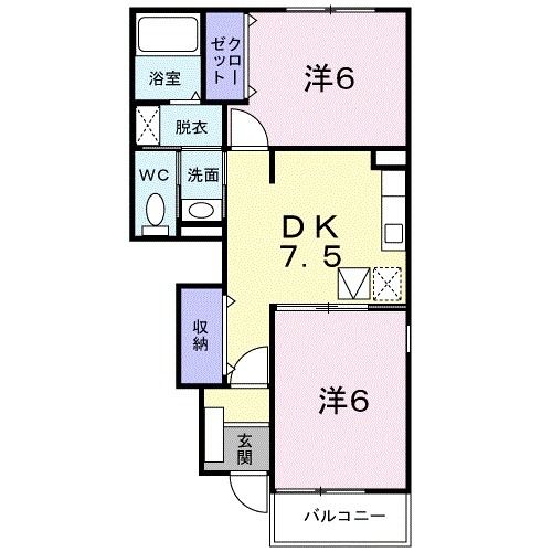東武伊勢崎線 羽生駅 徒歩13分 2階建 築22年の間取り写真
