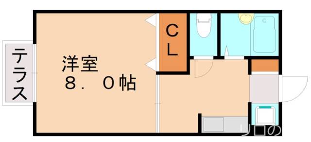 ＪＲ鹿児島本線 水巻駅 徒歩18分 2階建 築30年の間取り写真