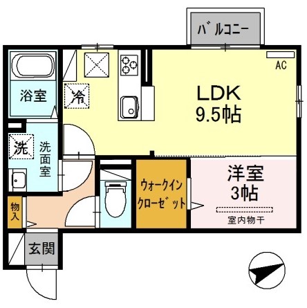 新潟市西区ときめき西のアパートの間取り