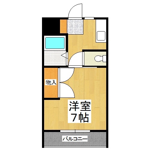 岡山市中区長岡のマンションの間取り