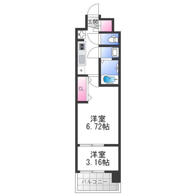 スプランディッド荒本駅前DUEの間取り