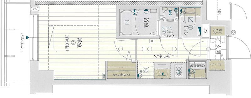 レジュールアッシュ神戸ハーバーランドの間取り