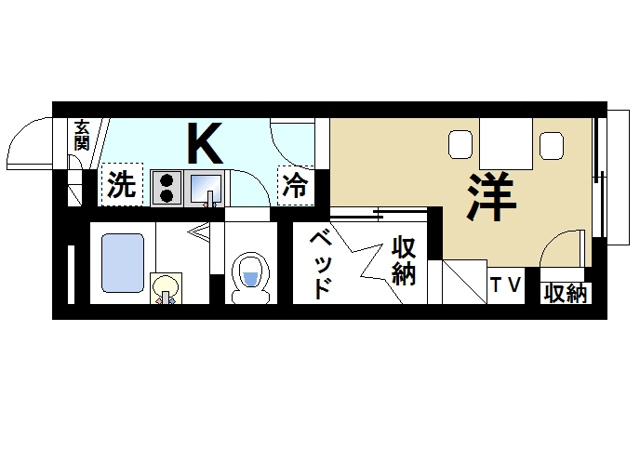 木津川市相楽のアパートの間取り