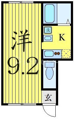 江戸川区西瑞江のアパートの間取り