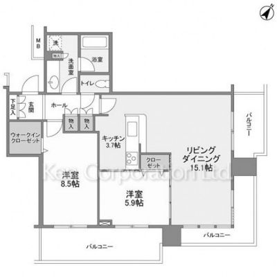 リガーレ日本橋人形町の間取り