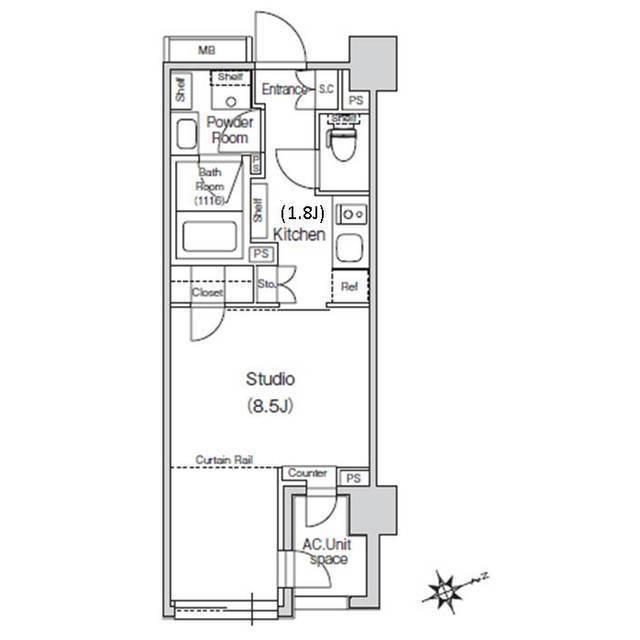 スタイリオ元住吉IIの間取り