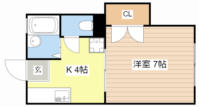 大津市本堅田のアパートの間取り