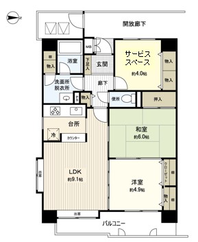 ロイヤルパレス大町の間取り