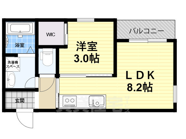 堺市堺区北半町東のアパートの間取り