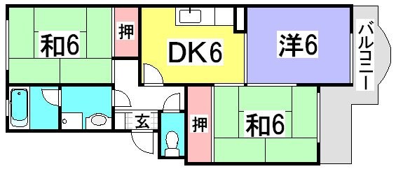 神畠ハイムの間取り