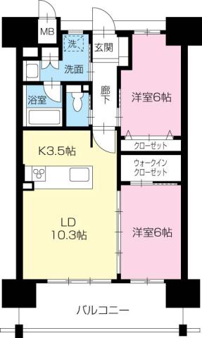 アルファステイツ新町の間取り