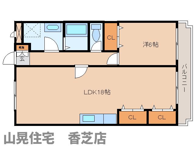 香芝市高のマンションの間取り