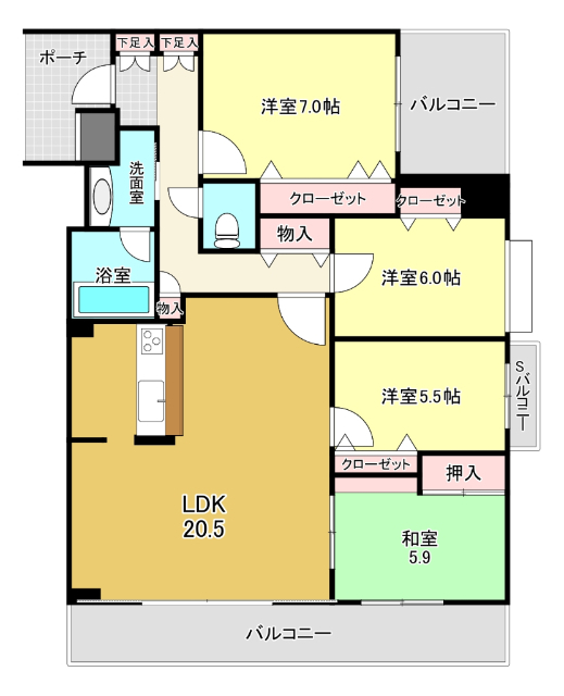 レジェンド高崎の間取り