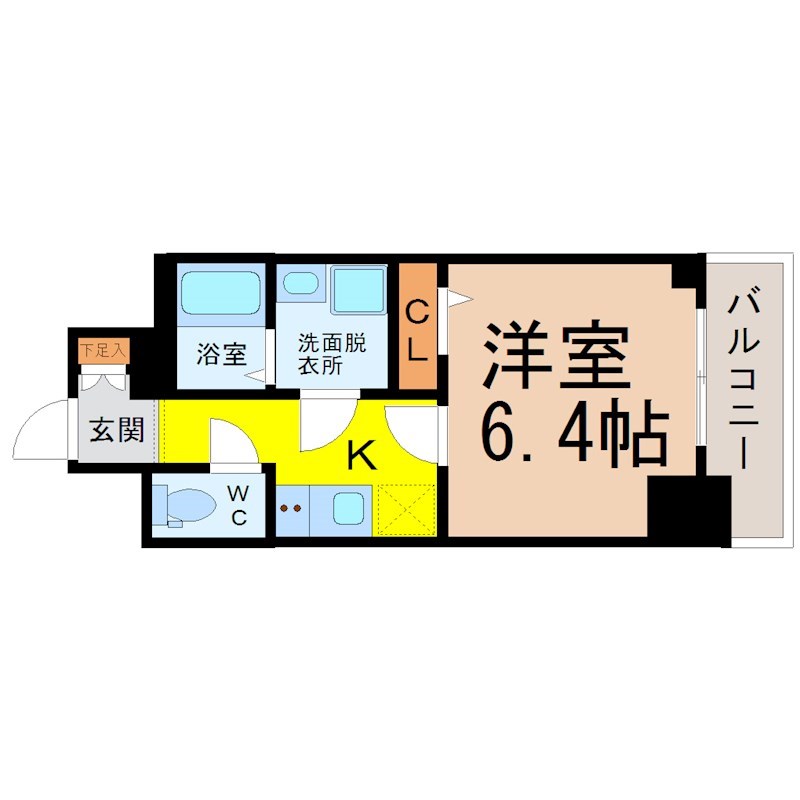 【名古屋市中村区中島町のマンションの間取り】