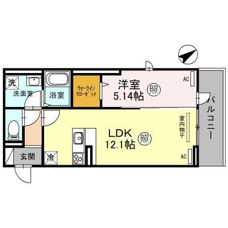 D-Place西飾磨　Blossomの間取り