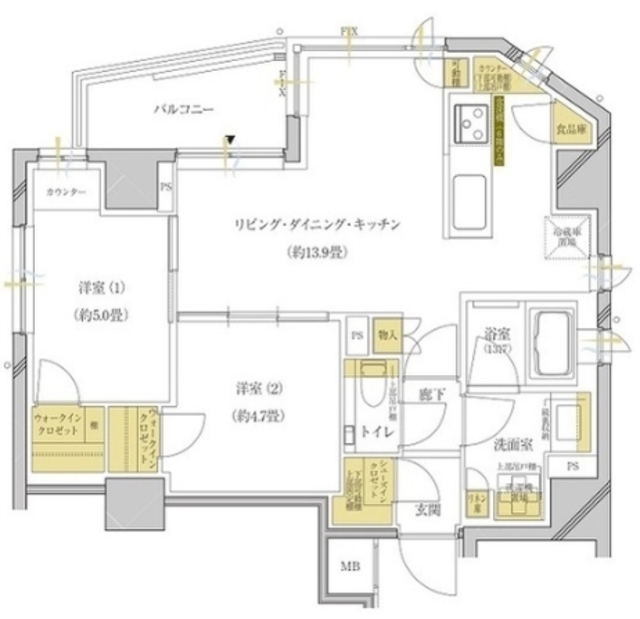 Premium 大岡山の間取り