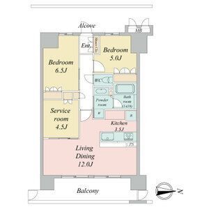 名古屋市中区千代田のマンションの間取り