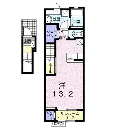 【コンフォート上野丘南Ａの間取り】