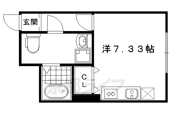 京都市下京区堀之上町のマンションの間取り