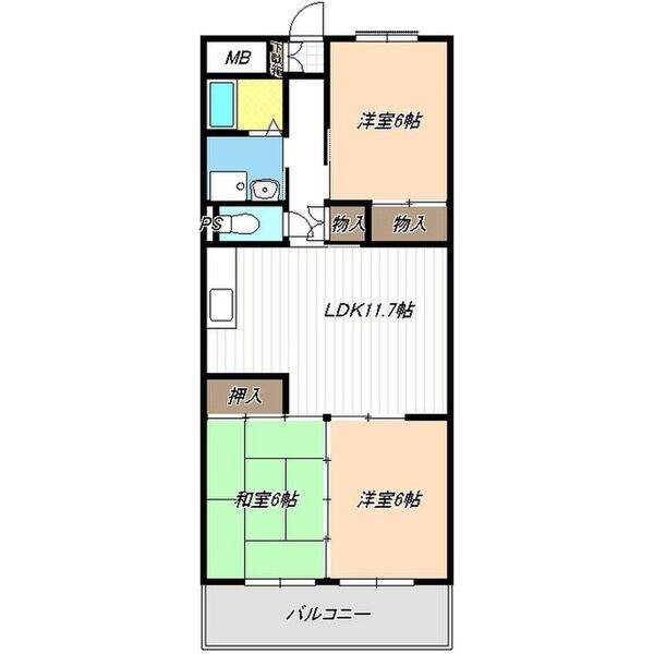 第5コーポ豊の間取り