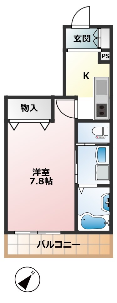 【ハイスクエア元町の間取り】