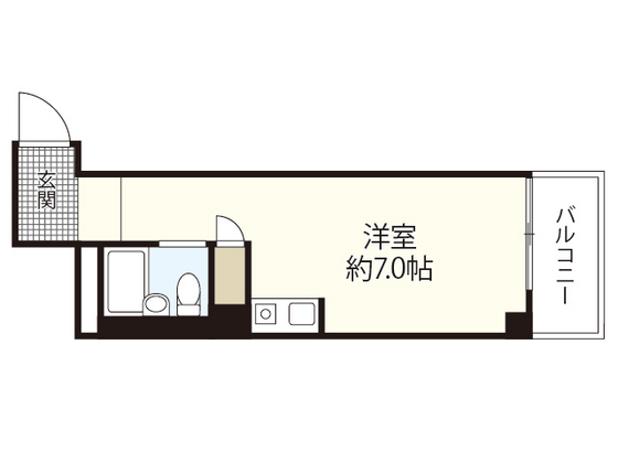 広島市中区鶴見町のマンションの間取り