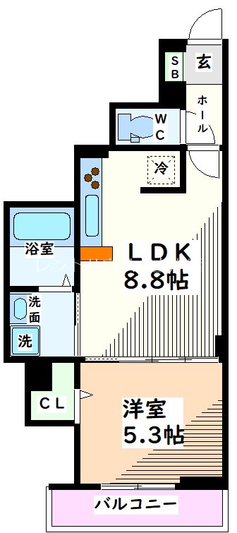 立川市錦町のアパートの間取り