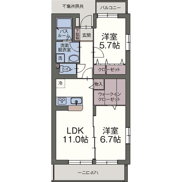 【エクセレント中原の間取り】