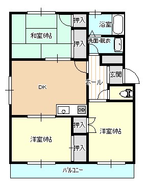 ハイツ・アーサー福庭の間取り