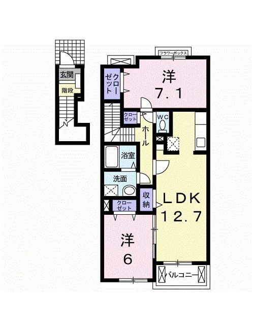 Ｖｅｒｉｅｓｔ八幡・サンレミの間取り