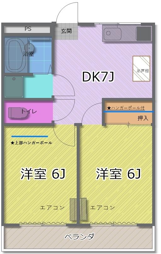 川崎市多摩区菅のマンションの間取り