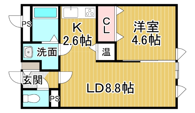 ＬａｐｅＬ２４１Ｂ（ラペル２４１Ｂ）の間取り