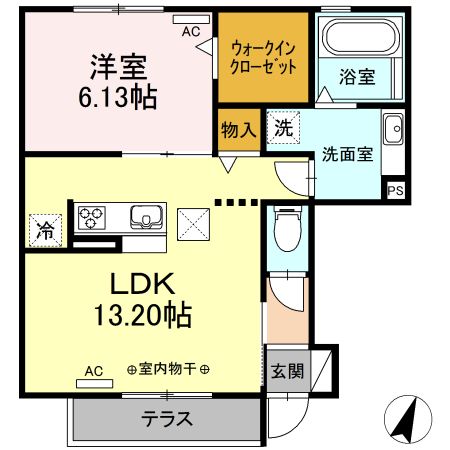 西尾市熊味町のアパートの間取り