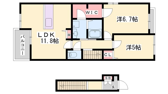 カーサ　エンジェルの間取り