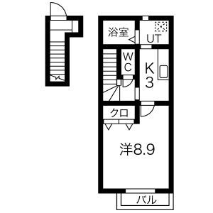 La route 中町の間取り