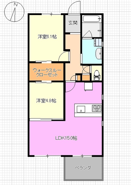 カーサフジの間取り