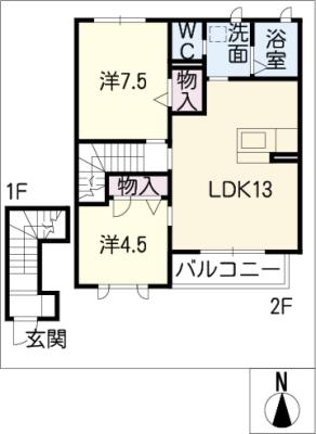 ヴィラアンシエントIIの間取り