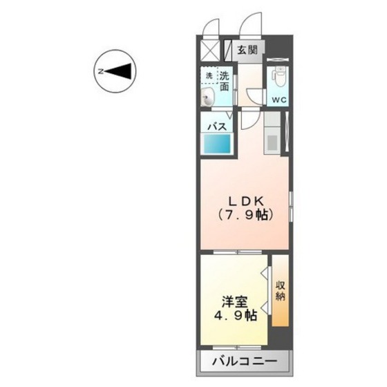 福岡市西区姪浜駅南のマンションの間取り