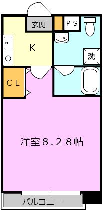 交野市私部西のマンションの間取り