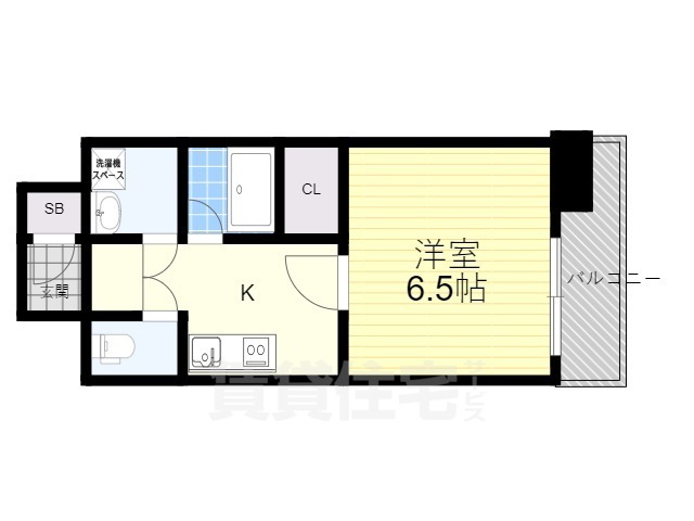 東大阪市高井田西のマンションの間取り