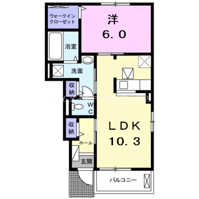 こまくさ　Ａの間取り