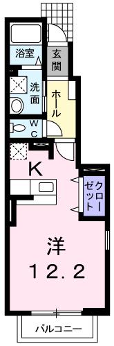 明石市大蔵中町のアパートの間取り