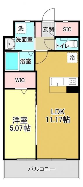 浜松市中央区有玉南町のマンションの間取り