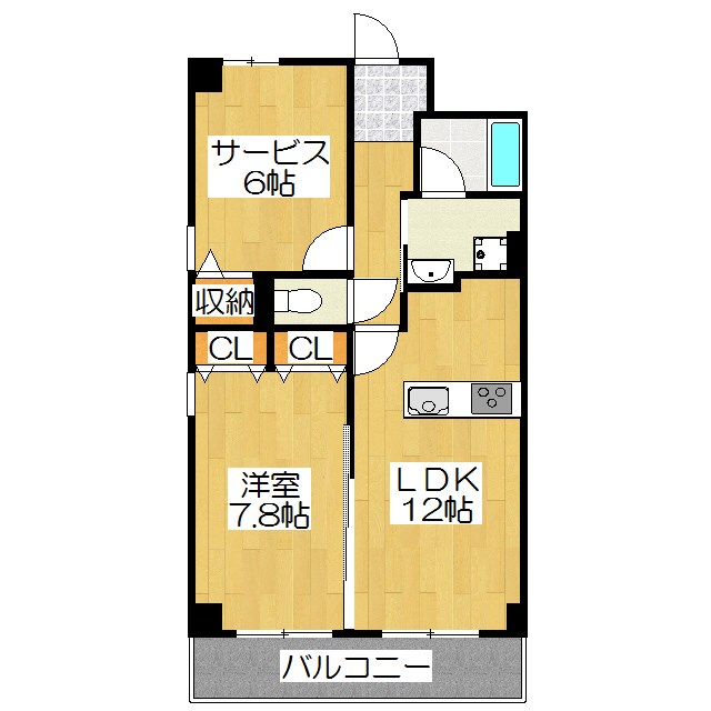 ベリエ茶五の間取り