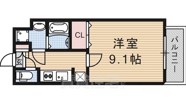 京都市伏見区深草稲荷中之町のマンションの間取り