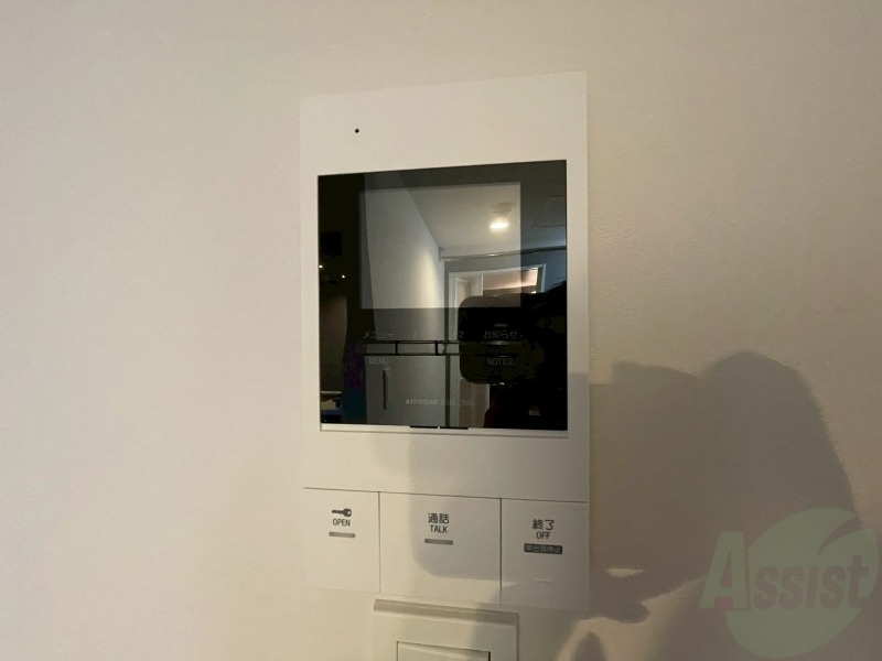 セキュリティ　インターホンです。オートロック付きで安心のマンションです。