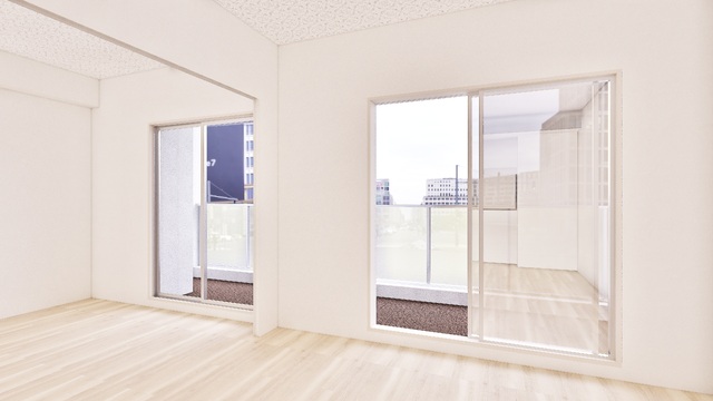 バルコニー　イメージパースとなりますので現物とは異なる可能性があります。