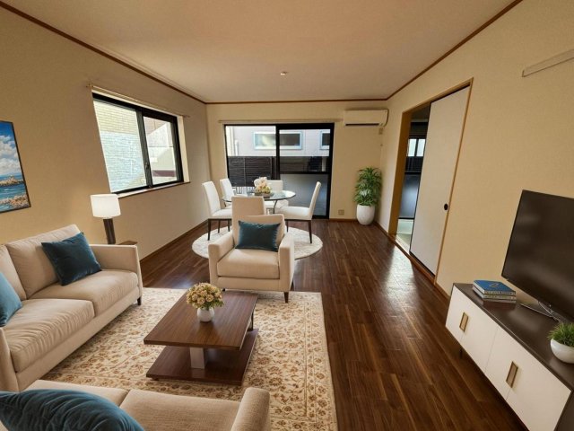 居室・リビング　CG家具の為、実際に家具の設置はありません。