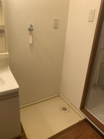 洗面設備　スペースが確保できる洗面所です