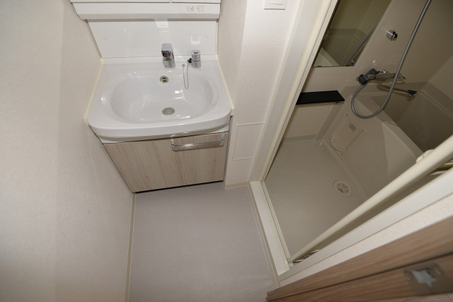 洗面設備　広い洗面スペース